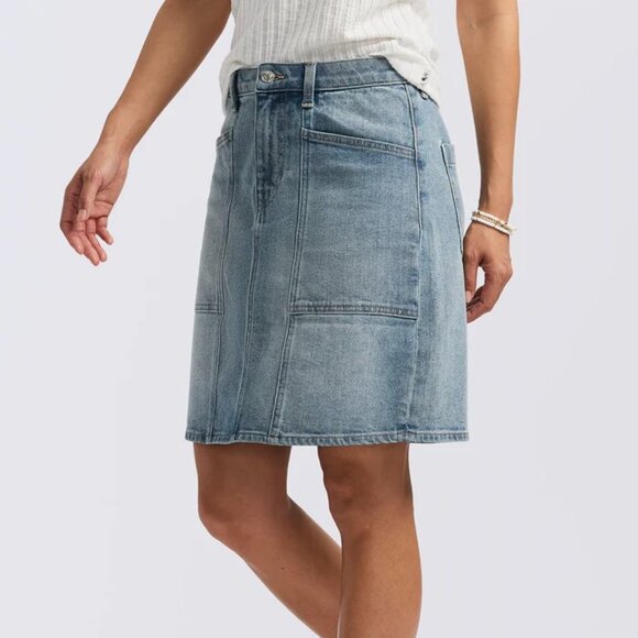 NWT Buffalo Sophia High Waist Mid Length Jean Skirt Indigo 28 MSRP $69 - Picture 2 of 12